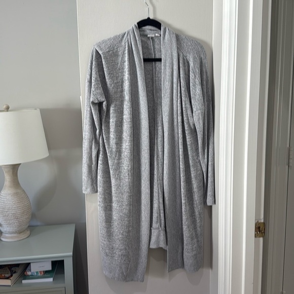 Gap, long sleeve long line open style gray sweater size medium - Picture 1 of 4